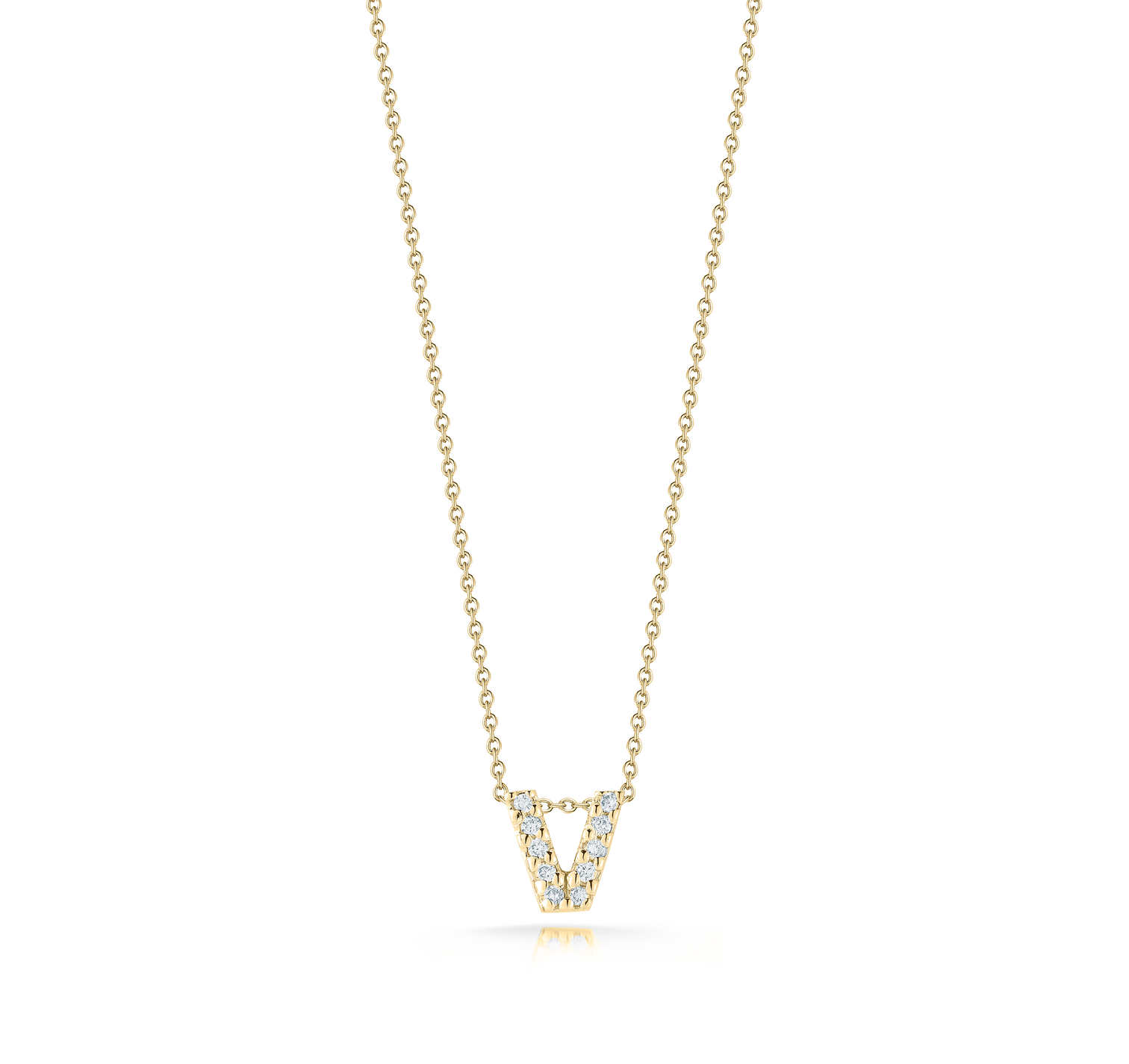 Roberto Coin Tiny Treasures Yellow Gold "Love Letter" Initial Pendant